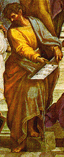 Detail of Raphel's 'School of Athens': Parmenides (ou
Xenocrates ou Aristoxenes)
